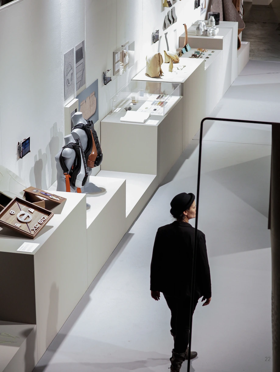 FleXC presented among products in an exhibition gallery